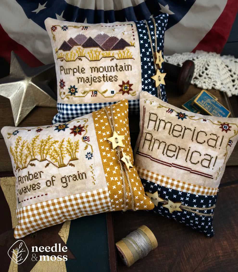 America! Trio - Needle & Moss - Cross Stitch Pattern