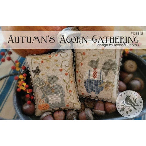 Autumn Acorn Gathering - With Thy Needle and Thread - Cross Stitch Pattern