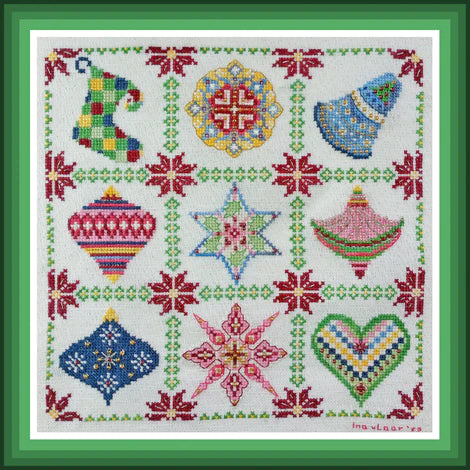 Christmas Baubles - Tempting Tangles - Cross Stitch Pattern/Floss