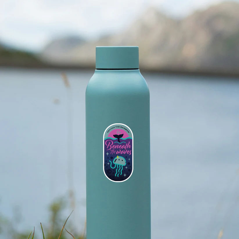 PREORDER Beneath the Waves Vinyl Sticker - Shaded Stitchery