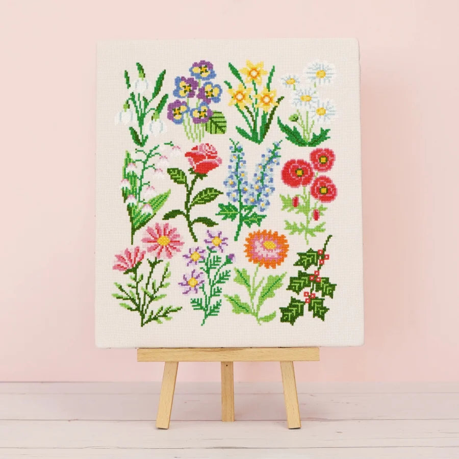 Birthday Botanicals - Caterpillar Cross Stitch - Cross Stitch Pattern