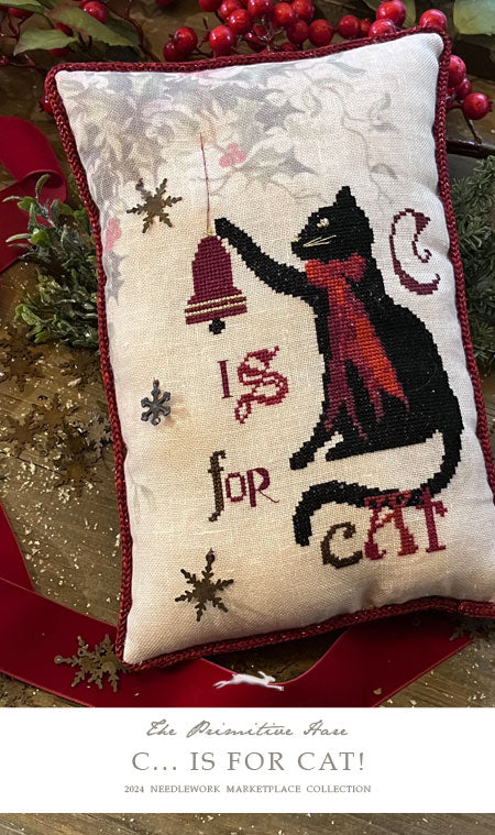 C ... is for Cat - Primitive Hare - Cross Stitch Pattern