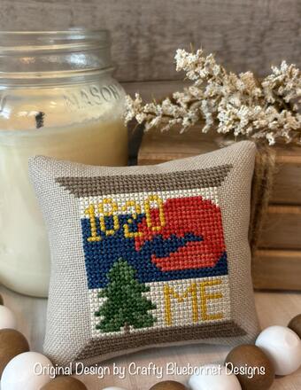 Maine State Spool - Crafty Bluebonnet Designs - Cross Stitch Pattern, Needlecraft Patterns, The Crafty Grimalkin - A Cross Stitch Store