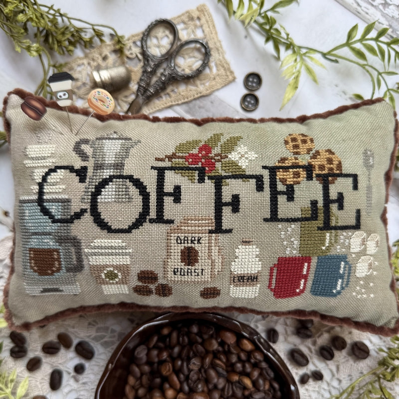 PREORDER When I Think Of Coffee - Puntini Puntini - Cross Stitch Pattern
