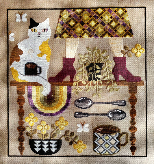 Cats and Cocoa - Artsy Housewife - Cross Stitch Pattern