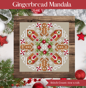 Gingerbread Mandala - Shannon Christine Designs - Cross Stitch Pattern, Needlecraft Patterns, The Crafty Grimalkin - A Cross Stitch Store