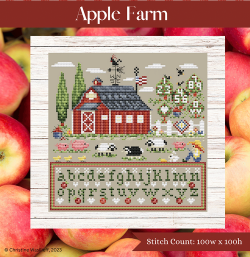 Apple Farm - Shannon Christine Designs - Cross Stitch Pattern, Needlecraft Patterns, The Crafty Grimalkin - A Cross Stitch Store