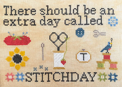 PREORDER Stitch Day - Needle Bling Designs  - Cross Stitch Pattern