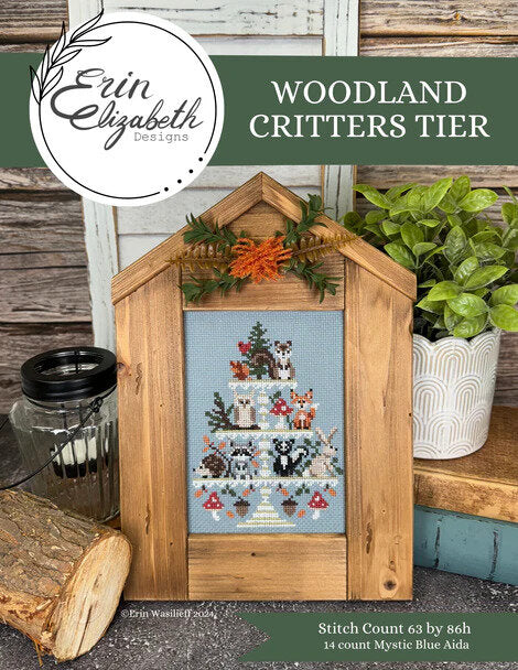Woodland Critters Tier - Erin Elizabeth Designs - Cross Stitch Pattern, Needlecraft Patterns, The Crafty Grimalkin - A Cross Stitch Store