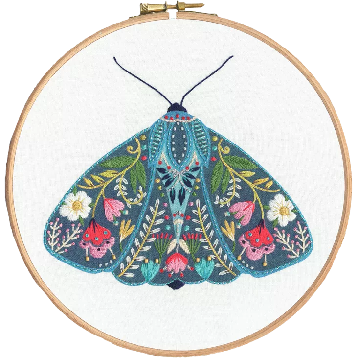 Pollen - Moth - Bothy Threads - Embroidery Kit, Needlecraft Kits, The Crafty Grimalkin - A Cross Stitch Store