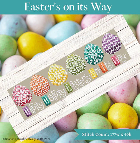 PRE-ORDER Easter's on it's Way - Shannon Christine Designs - Cross Stitch Pattern, Needlecraft Patterns, The Crafty Grimalkin - A Cross Stitch Store