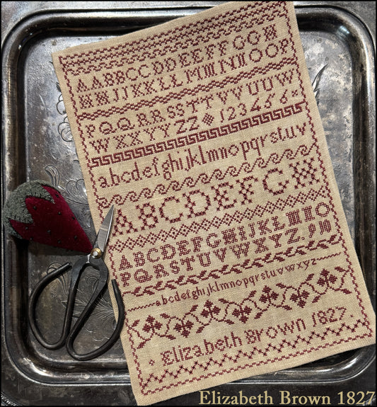Elizabeth Brown 1827 - The Scarlett House - Cross Stitch Pattern