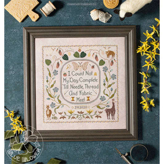 From Nature to My Needle - Blue Flower - Cross Stitch Pattern, Books, The Crafty Grimalkin - A Cross Stitch Store