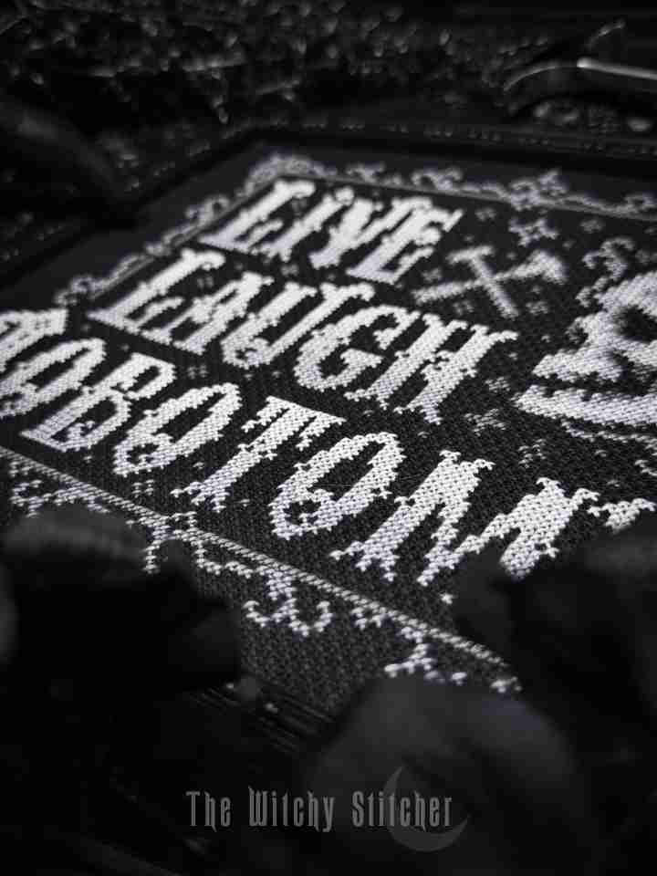 PREORDER Live Laugh Lobotomy - Witchy Stitcher - Cross Stitch Pattern, Needlecraft Patterns, Cross Stitch Patterns, The Crafty Grimalkin - A Cross Stitch Store