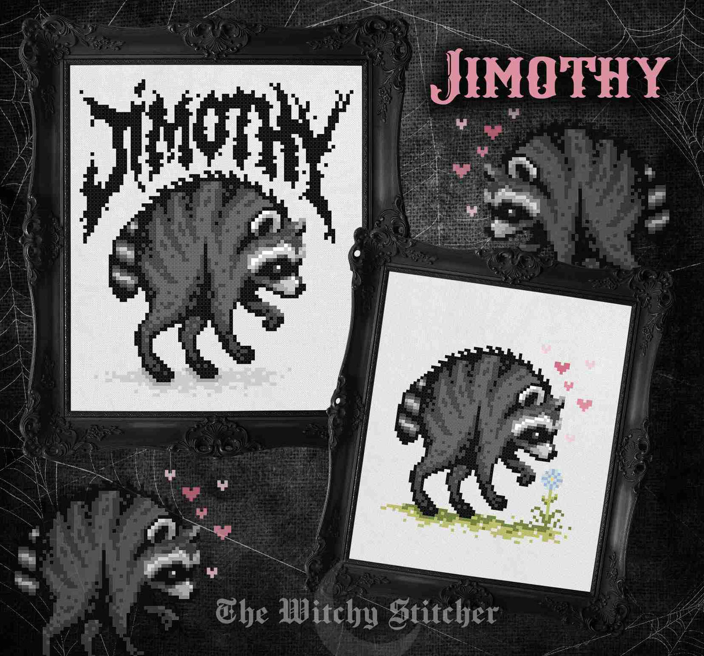 PREORDER Jimothy - Witchy Stitcher - Cross Stitch Pattern, Needlecraft Patterns, Cross Stitch Patterns, The Crafty Grimalkin - A Cross Stitch Store