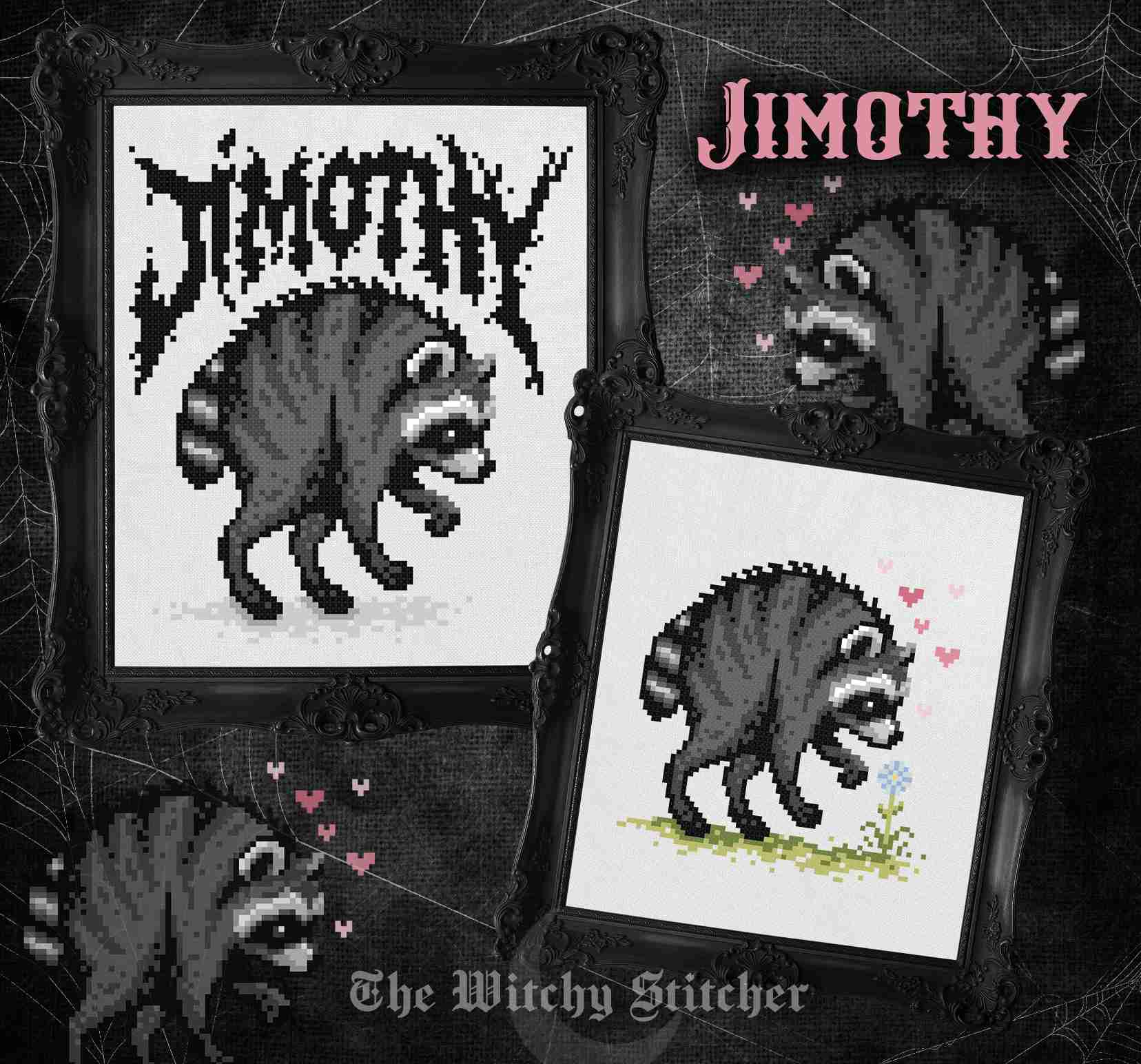 PREORDER Jimothy - Witchy Stitcher - Cross Stitch Pattern, Needlecraft Patterns, Cross Stitch Patterns, The Crafty Grimalkin - A Cross Stitch Store