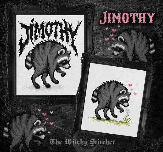PREORDER Jimothy - Witchy Stitcher - Cross Stitch Pattern, Needlecraft Patterns, Cross Stitch Patterns, The Crafty Grimalkin - A Cross Stitch Store