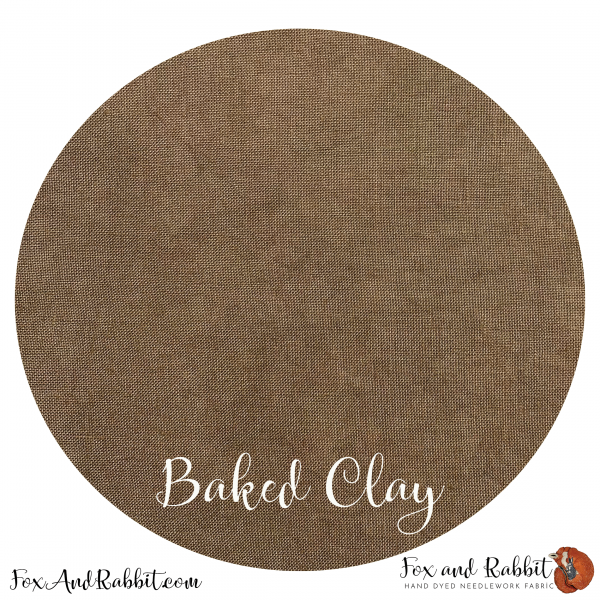 16 Count Aida - Baked Clay - Fox and Rabbit Designs, Fabric, The Crafty Grimalkin - A Cross Stitch Store