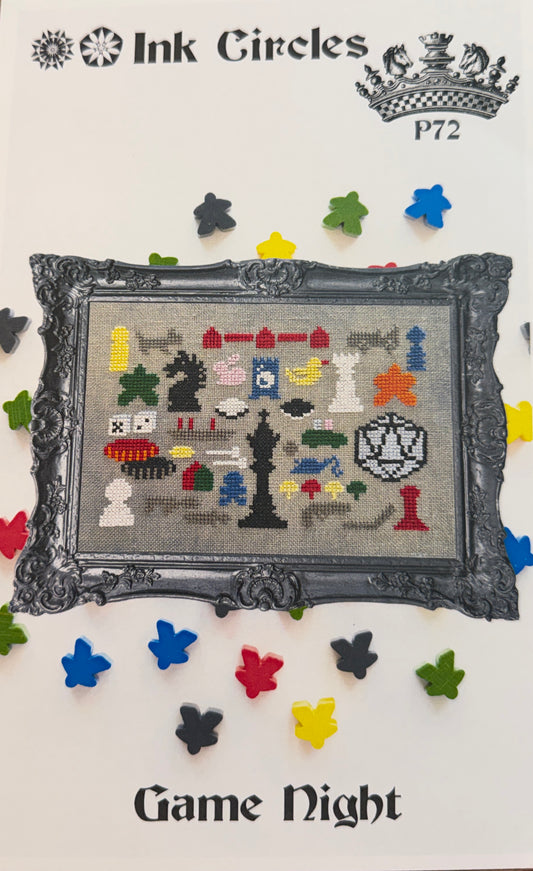 Game Night - Ink Circles - Cross Stitch Pattern