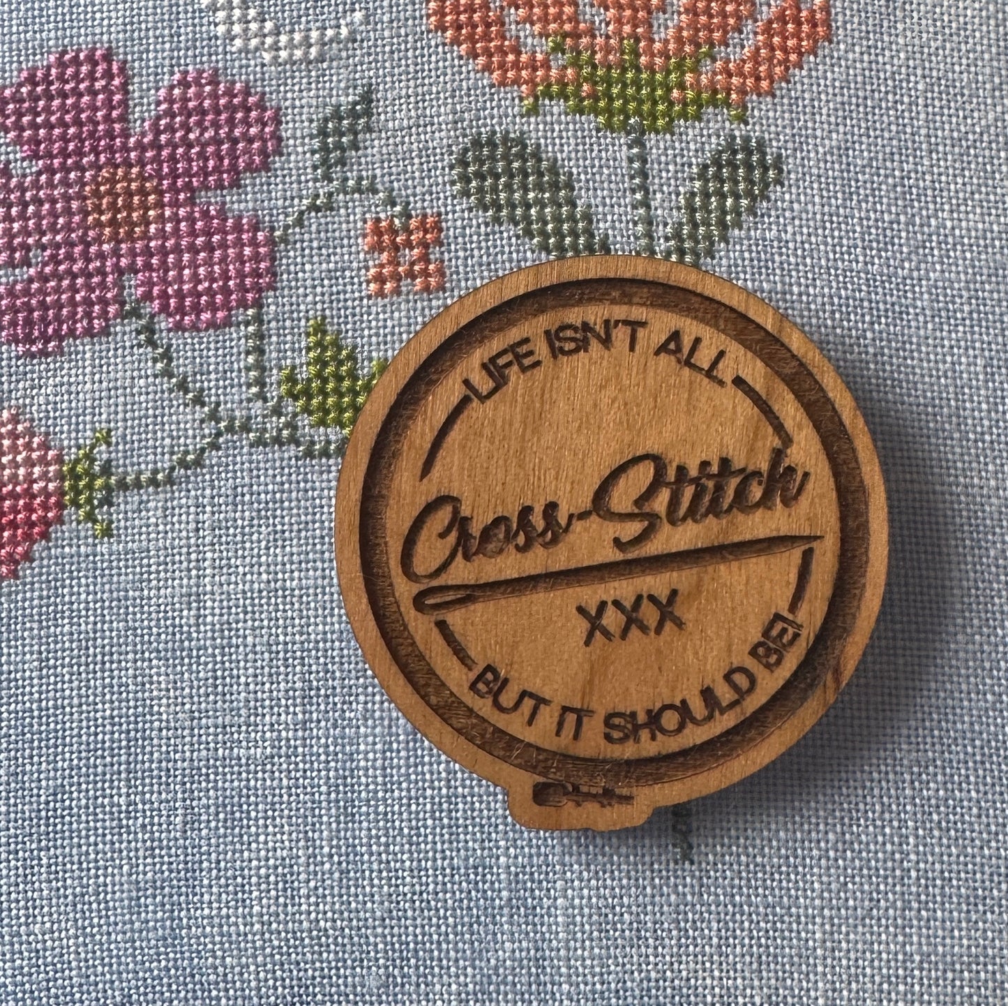 Life Isn't All Cross Stitch Wooden Magnetic Needle Minder, Uncategorized, The Crafty Grimalkin - A Cross Stitch Store