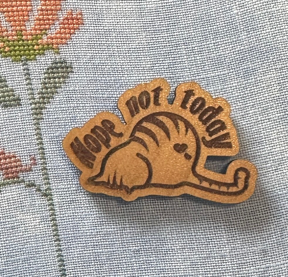 Nope, Not Today Cat Wooden Magnetic Needle Minder, Uncategorized, The Crafty Grimalkin - A Cross Stitch Store