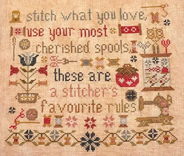 A Stitcher's Rules - Pansy Patch - Cross Stitch Pattern