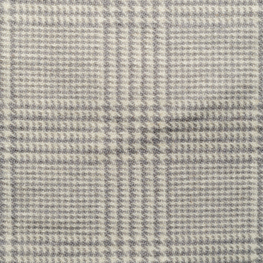 Snow Cream Glen Plaid Wool Fabric - Weeks Dye Works