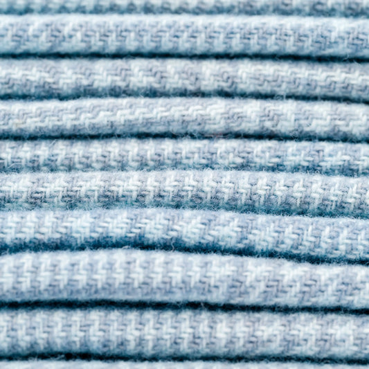 Morris Blue Glen Plaid Wool Fabric - Weeks Dye Works