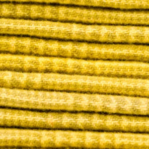 Lemon Chiffon Glen Plaid Wool Fabric - Weeks Dye Works