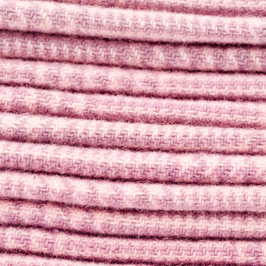 Emma's Pink Glen Plaid Wool Fabric - Weeks Dye Works