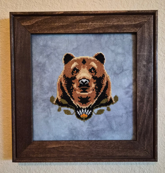 Garden Bear - Artsy Housewife - Cross Stitch Pattern