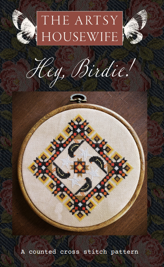 Hey, Birdie! - Artsy Housewife - Cross Stitch Pattern