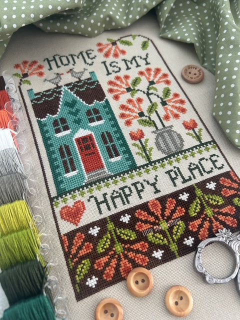 Home is my Happy Place - Little Dove - Cross Stitch Pattern