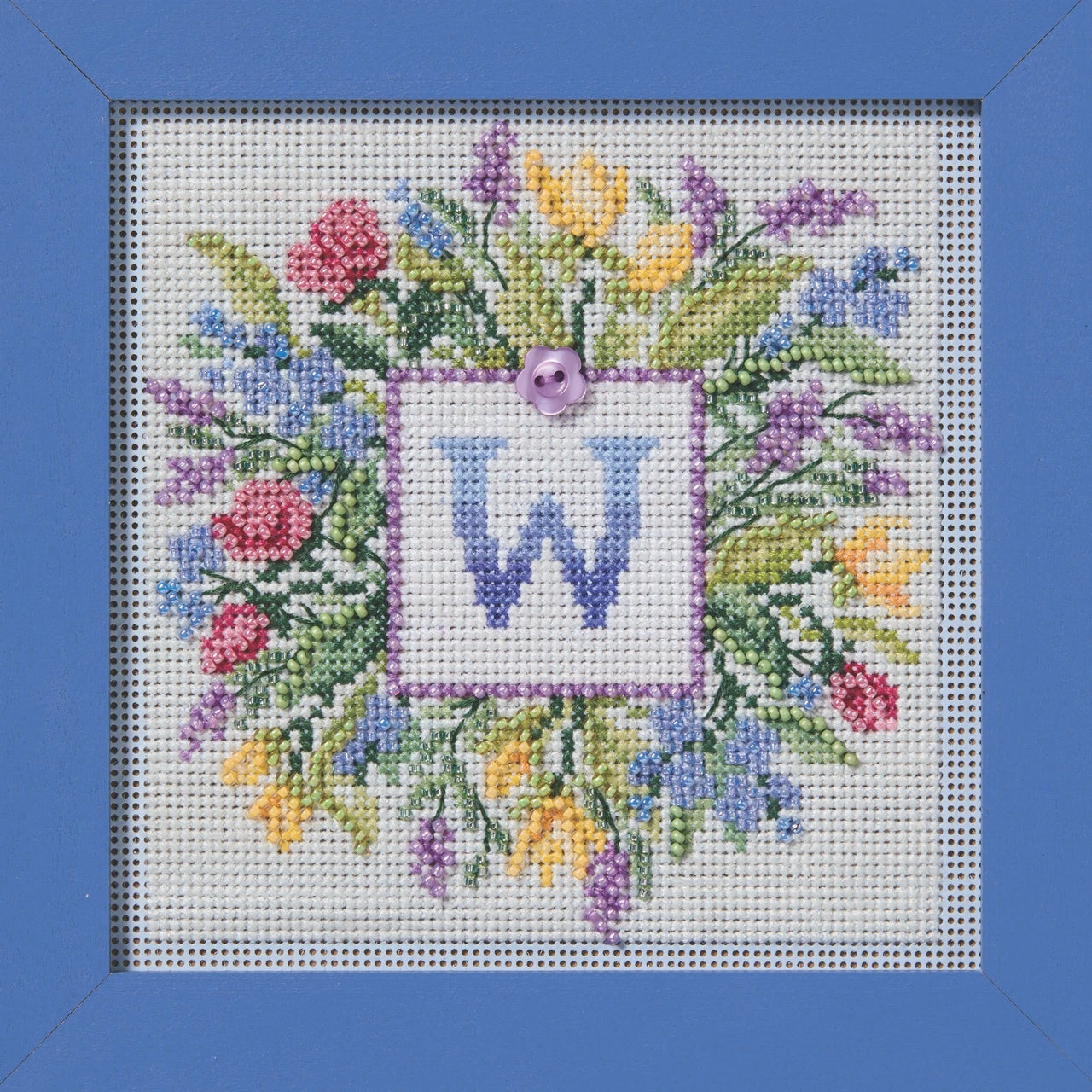 Floral Monogram - Mill Hill - Spring 2026 Buttons and Beads