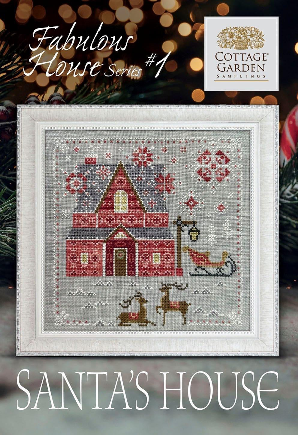Santa's House - Fabulous House Series #1 - Cottage Garden Samplings - Cross Stitch Pattern, Needlecraft Patterns, Needlecraft Patterns, The Crafty Grimalkin - A Cross Stitch Store