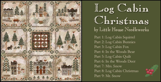 PRE-ORDER Log Cabin Christmas Thread Pack - Little House Needleworks - Cross Stitch Pattern, Needlecraft Patterns, Needlecraft Patterns, The Crafty Grimalkin - A Cross Stitch Store