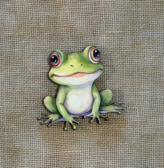 Frog Wooden Magnetic Needle Minder