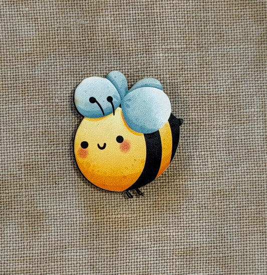 Bee Wooden Magnetic Needle Minder, Needle Holders, The Crafty Grimalkin - A Cross Stitch Store