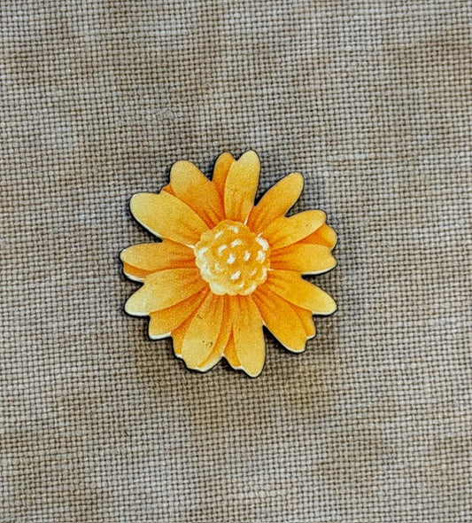 Sunflower Wooden Magnetic Needle Minder, Needle Holders, The Crafty Grimalkin - A Cross Stitch Store