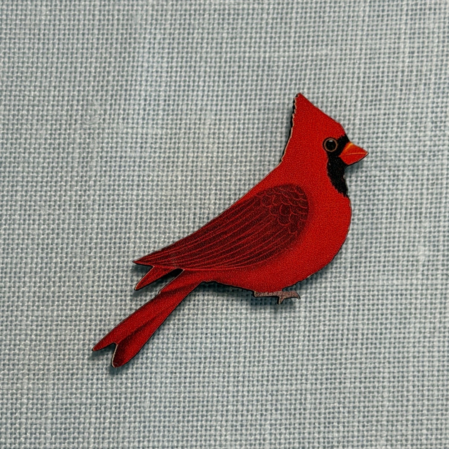 Sitting Cardinal Wooden Magnetic Needle Minder, Needle Holders, The Crafty Grimalkin - A Cross Stitch Store