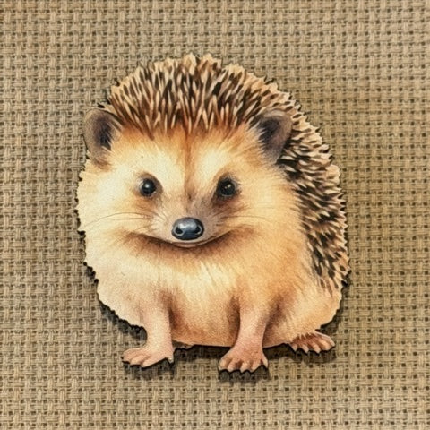 Hedgehog Wooden Magnetic Needle Minder