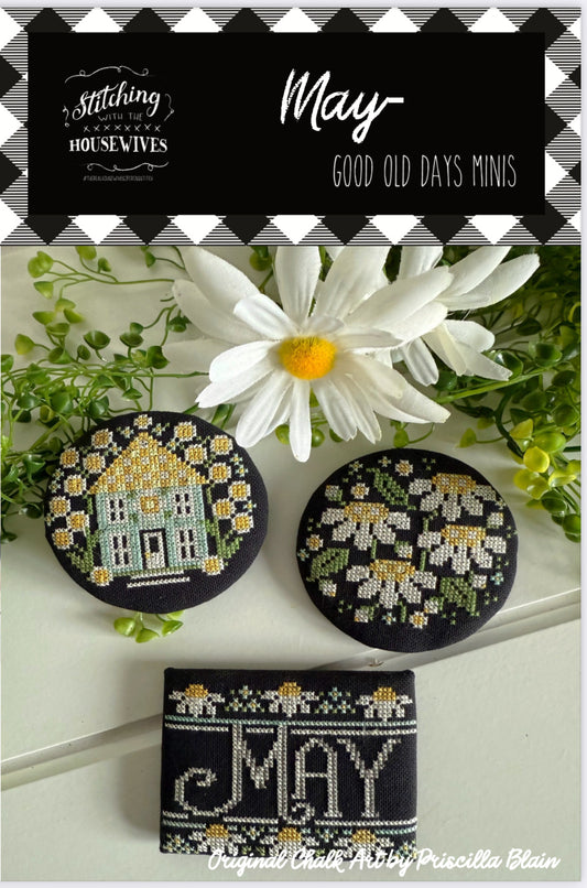 May, Good Old Days - Stitching with the Housewives - Cross Stitch Pattern, Needlecraft Patterns, The Crafty Grimalkin - A Cross Stitch Store
