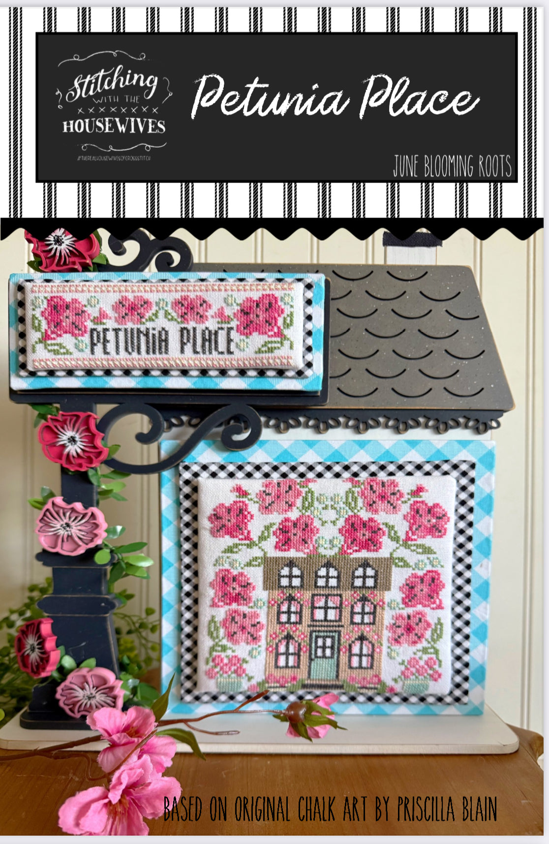 Petunia Place, Blooming Roots - Stitching with the Housewives - Cross Stitch Pattern, Needlecraft Patterns, The Crafty Grimalkin - A Cross Stitch Store