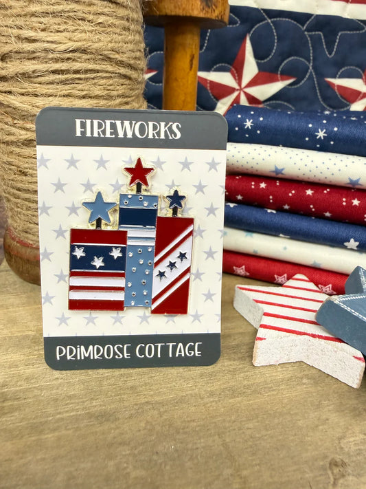 Fireworks Enamel Needle Minder - Primrose Cottage Stitches