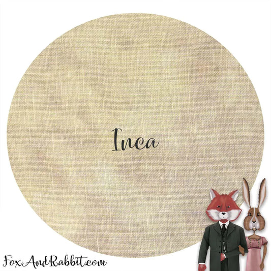 36 Count Linen - Inca - Fox and Rabbit, Fabric, The Crafty Grimalkin - A Cross Stitch Store