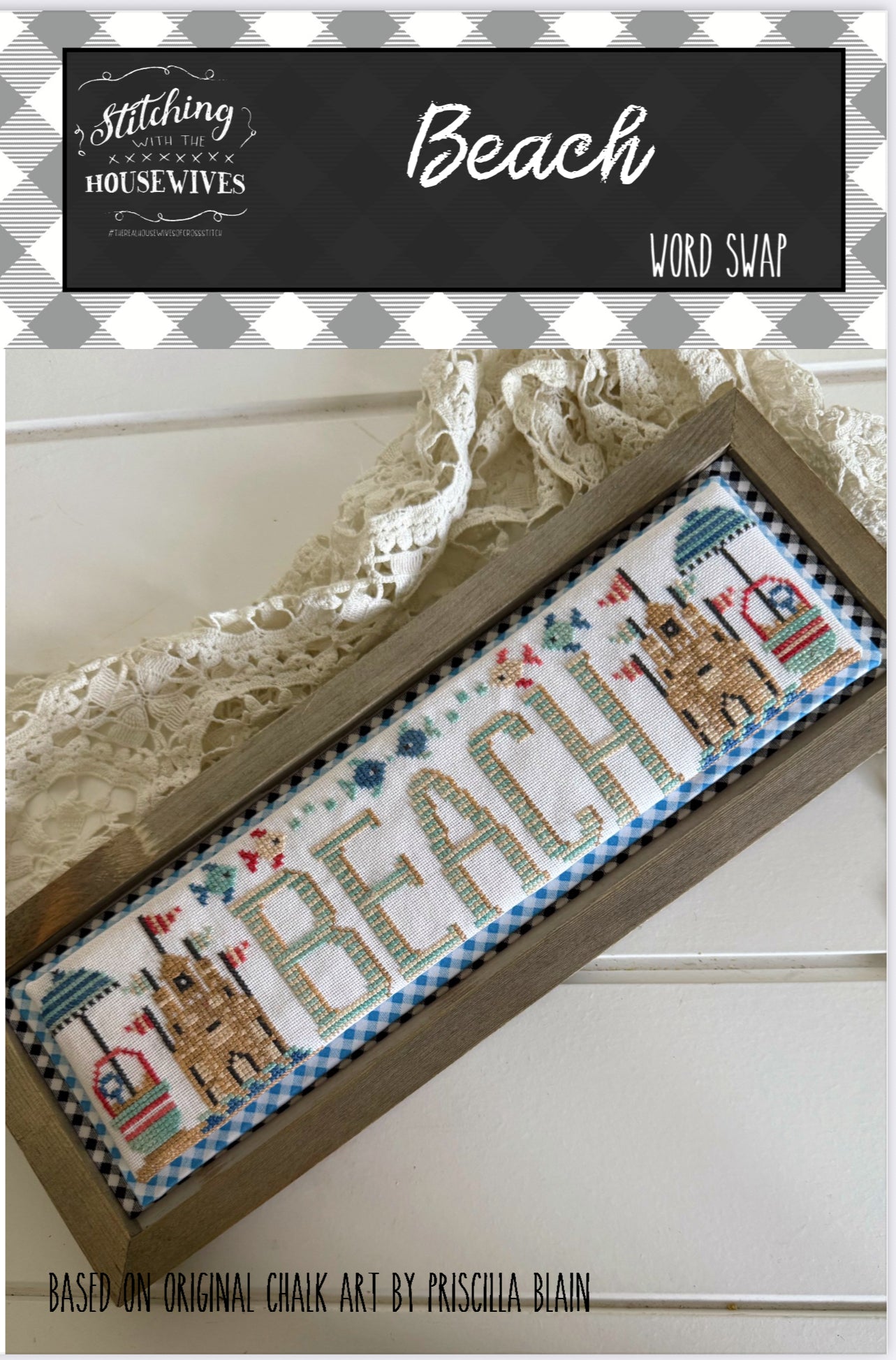 Beach - Word Swap Series - Stitching with the Housewives - Cross Stitch Pattern