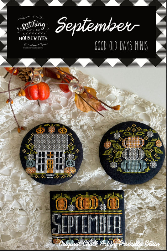 September, Good Old Days - Stitching with the Housewives - Cross Stitch Pattern