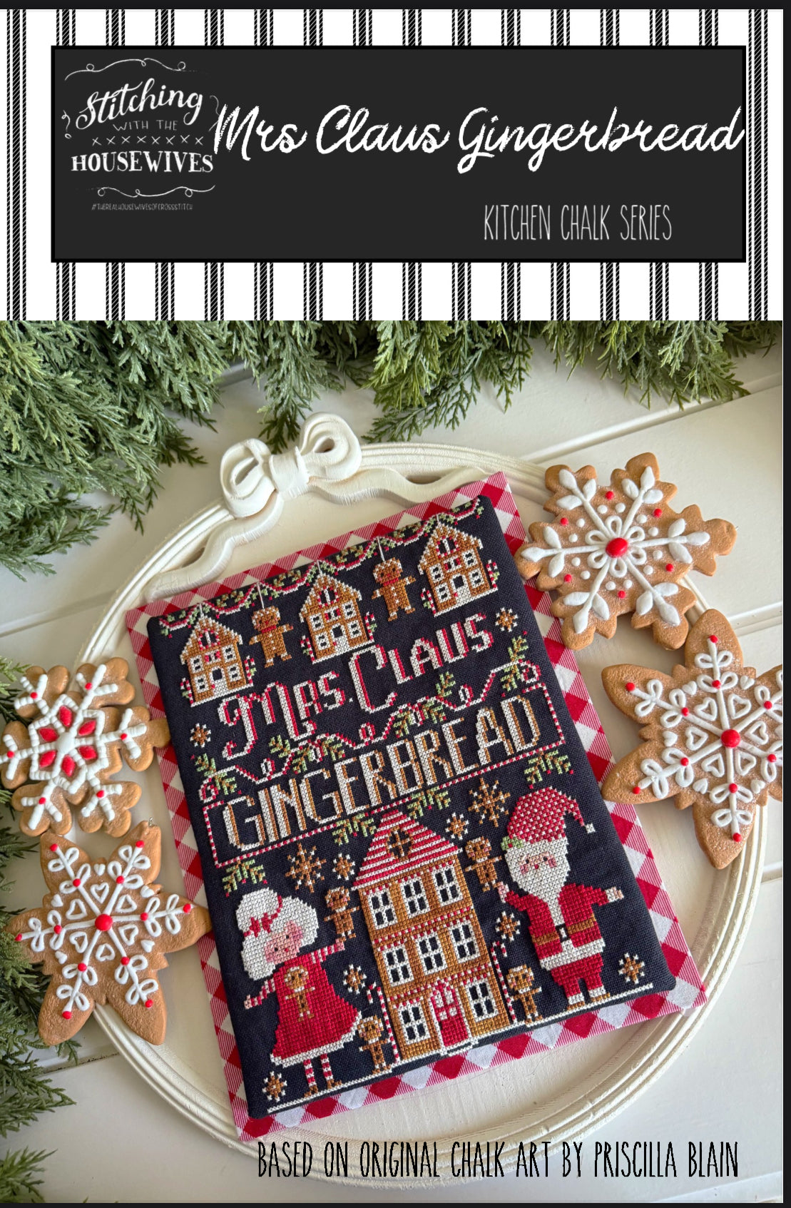 Mrs Claus Gingerbread - Stitching with the Housewives - Cross Stitch Pattern
