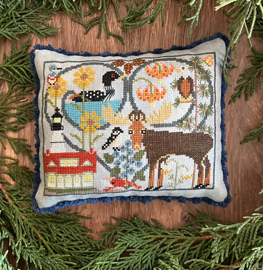 Shop Exclusive! Seasons of the Heart: Maine - The Blue Flower - Cross Stitch Pattern