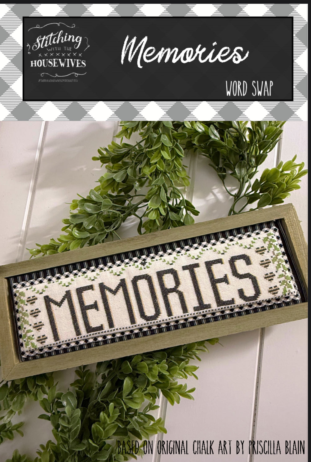 Memories - Word Swap Series - Stitching with the Housewives - Cross Stitch Pattern